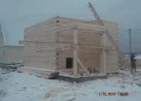 Каркас крыльца дома из бруса 7х8
