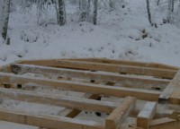Половые балки первго этажа на сваном фундаменте