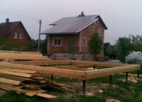 Начало строительства первого этажа дома 7х8,5
