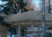 Смотнированная обрешетка крыши