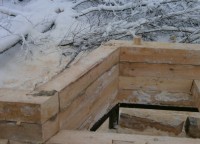 Эркер из бруса 150x150 первого этажа дома