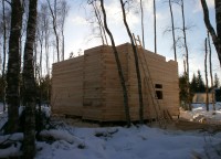Эркер дома из бруса 150x150 на первом этаже
