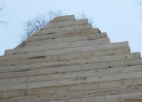 Подготовка фронтона к установке стропильной системы