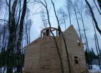 Работа над каркасом эркера