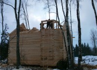 Установка каркаса эркера
