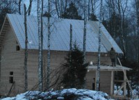 Черновая крыша дома из бруса 150x150