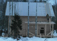 Черновая крыша дома из бруса 150x150