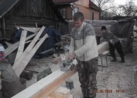 Подготовка бруса к укладке