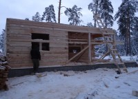 Крыльцо дома 9x14 из профилированного бруса 150x150