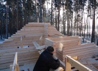 Межкомнатные перегородки второго этажа брусового дома