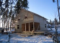 Стропильная система дома из бруса 9x14