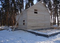 Торцевая сторона дома из бруса