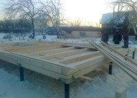 Начало строительства первого этажа дома 7x7