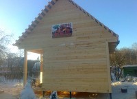 Торцевая сторона дома из бруса