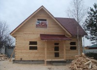 Двухэтажный дои из профилированного бруса 150x150