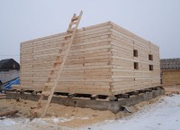 Торцевая сторона дома из бруса