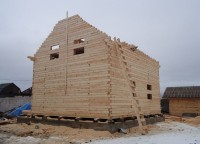 Торцевая сторона дома из бруса 150x150