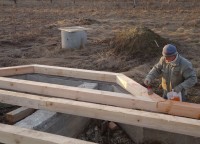 Начало постройки первого этажа дома 11x12,5