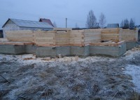 Первый этаж дома из бруса на ленточном фундаменте