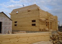 Торцевая сторона дома из бруса 11х12,5
