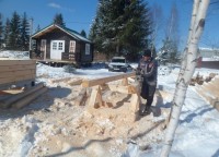 Подготовка бруса к укладке