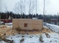 Первый этаж дома на свайном фундаменте 7x8