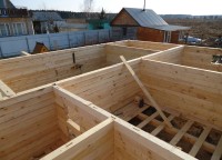 Межкомнатные стены брусового дома 10x12