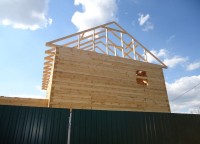 Стропильная системы крыши дома из бруса 10x12