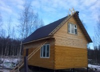 Установленная крыша и окна
