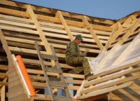 Изоляция крыши дома 6х8