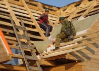 Изоляция крыши дома 6х8