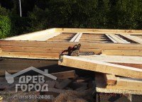 Начало возведение первго этажа дома 8x9