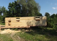 Половые балки террасы дома из бруса