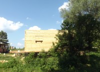 Торцевая сторона дома из профилированного бруса