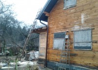 Водосточные трубы брусового дома г. Одинцово