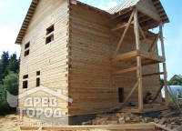 Двухэтажный дом на ленточном фундаменте 8x9