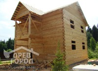 Двухэтажный дом 8x9 из профилированного бруса