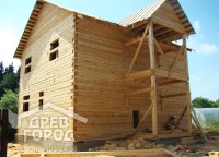 Двухэтажный дом 8x9 из профилированного бруса