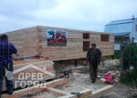 Строительство первого этажа дома 8x8