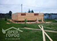 Первый этаж дома на свайном фундаменте 8x8