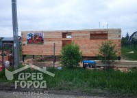 Первый этаж дома из профилированного бруса 8x8