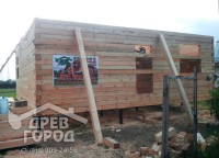 Подготовка к установке потолочных балок дома 8x8