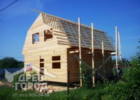 Обрешетка дома 8x8 из профилированного бруса