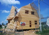 Гидроизоляция крыши дома 8x8 из профилированного бруса