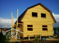 Завершение постройки дома 8x8 из профилированного бруса