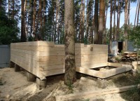Процесс возведения стен