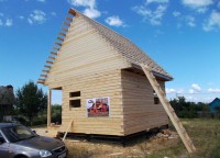 Обрешетка установленная на стропильную систему