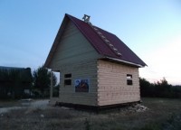 Дом из бруса 6x6 на свайном фундаменте