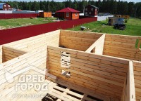 Межкомнатные стены и дверной проем дома 8x9