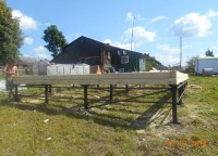 Свайно-винтовой фундамент брусового дома 6x8